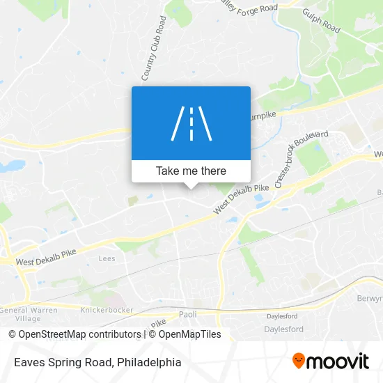 Eaves Spring Road map