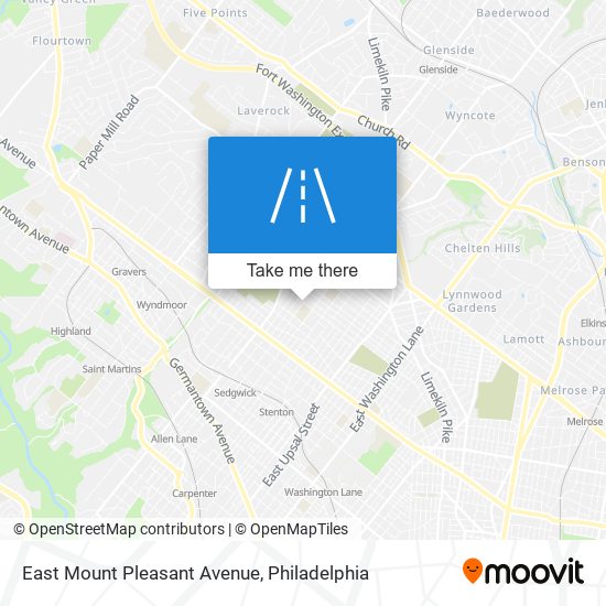 Mapa de East Mount Pleasant Avenue