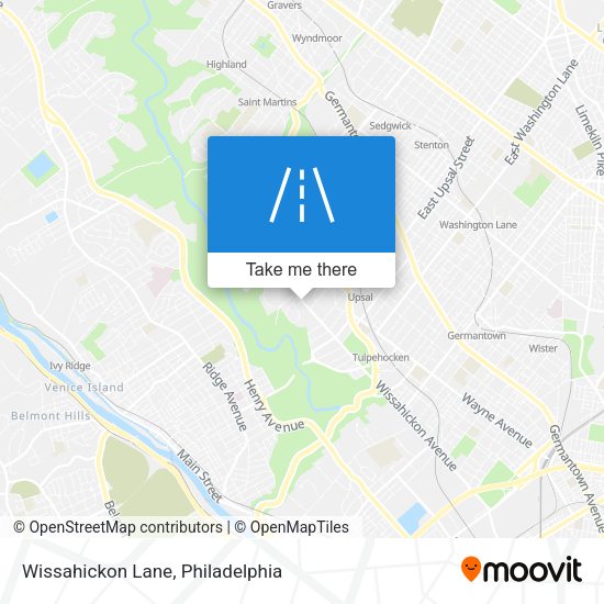 Wissahickon Lane map