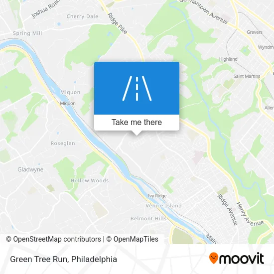 Green Tree Run map