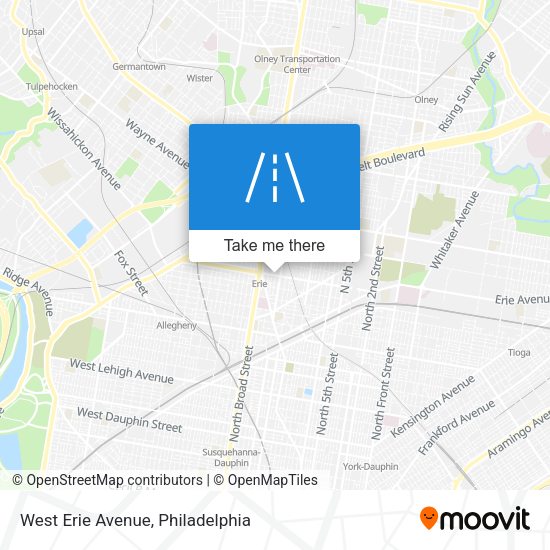 Mapa de West Erie Avenue
