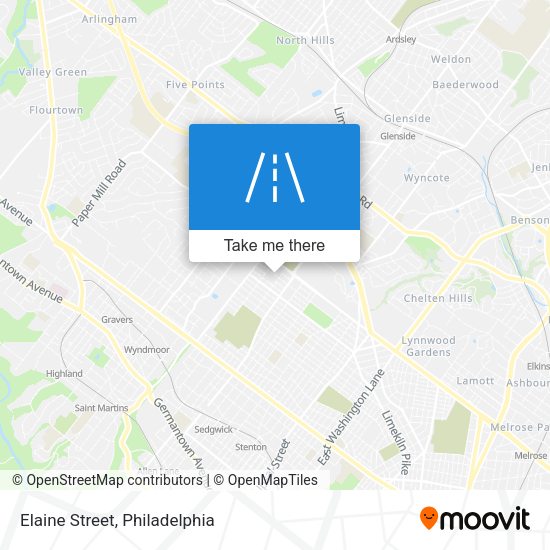 Mapa de Elaine Street