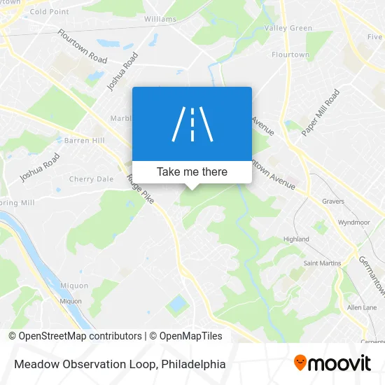Meadow Observation Loop map