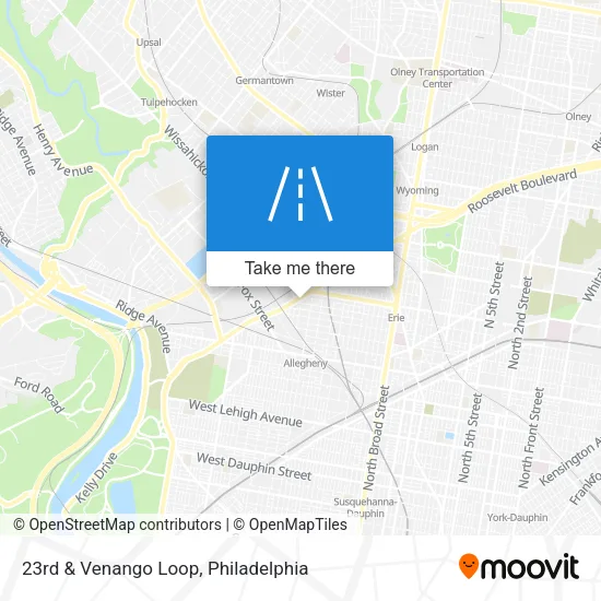 23rd & Venango Loop map