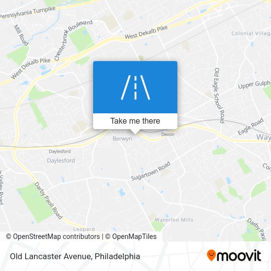 Mapa de Old Lancaster Avenue