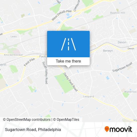 Sugartown Road map