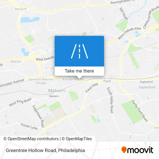 Greentree Hollow Road map