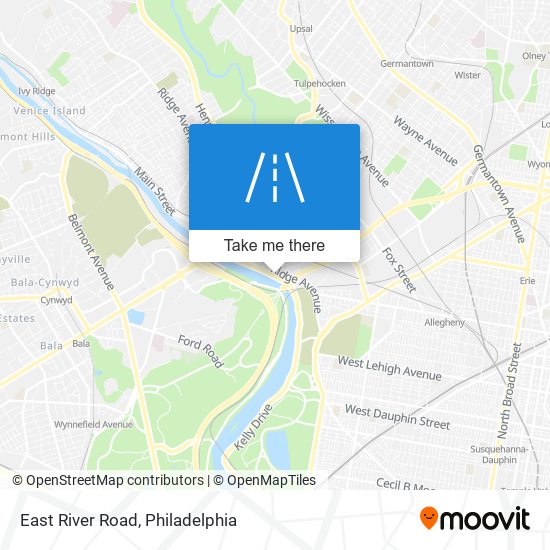 Mapa de East River Road