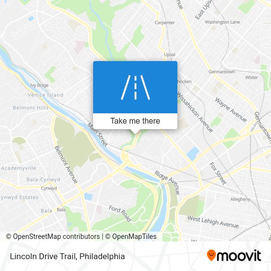Lincoln Drive Trail map