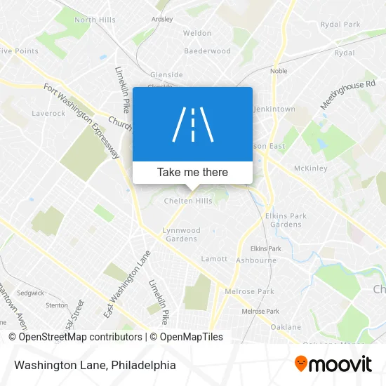 Washington Lane map