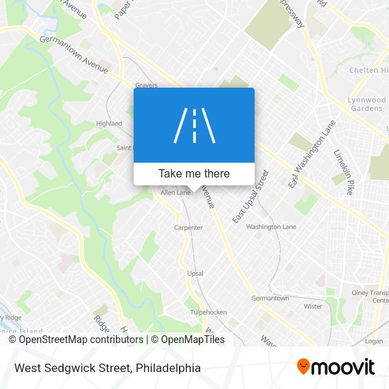 West Sedgwick Street map