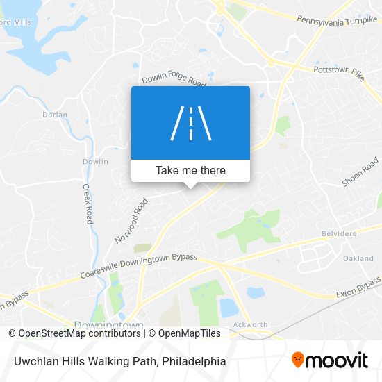 Uwchlan Hills Walking Path map