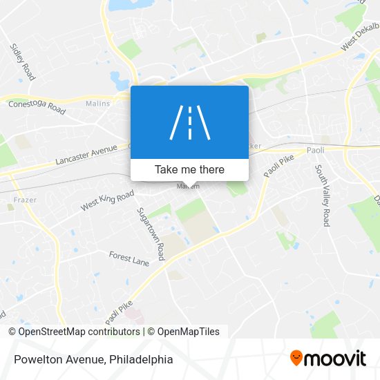 Mapa de Powelton Avenue