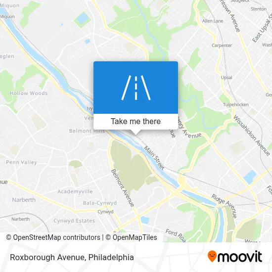 Roxborough Avenue map