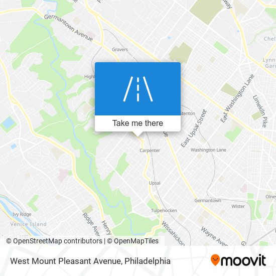 Mapa de West Mount Pleasant Avenue