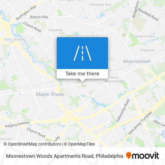 Moorestown Woods Apartments Road map