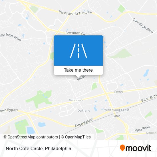 North Cote Circle map
