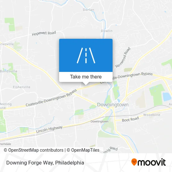 Downing Forge Way map
