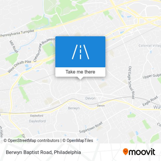 Berwyn Baptist Road map