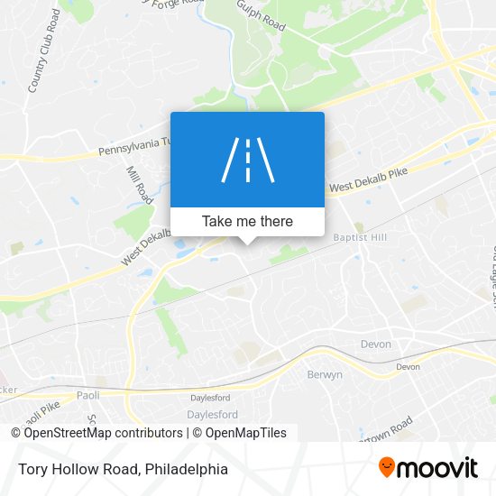 Tory Hollow Road map