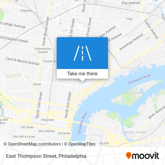 East Thompson Street map