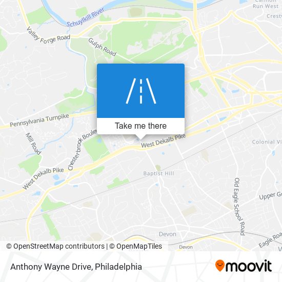 Mapa de Anthony Wayne Drive