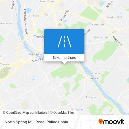 North Spring Mill Road map