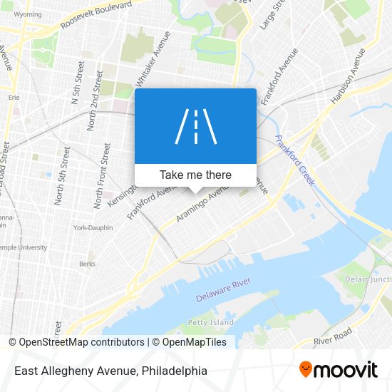 East Allegheny Avenue map