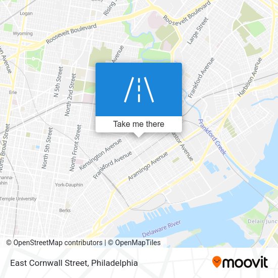 East Cornwall Street map