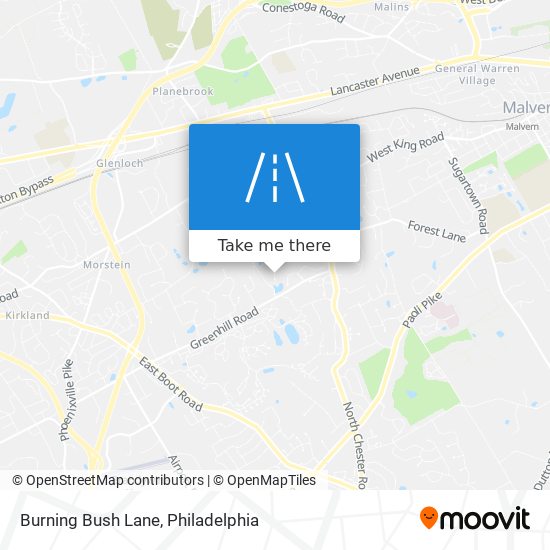Mapa de Burning Bush Lane