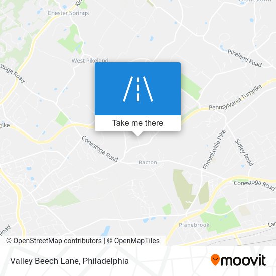 Valley Beech Lane map