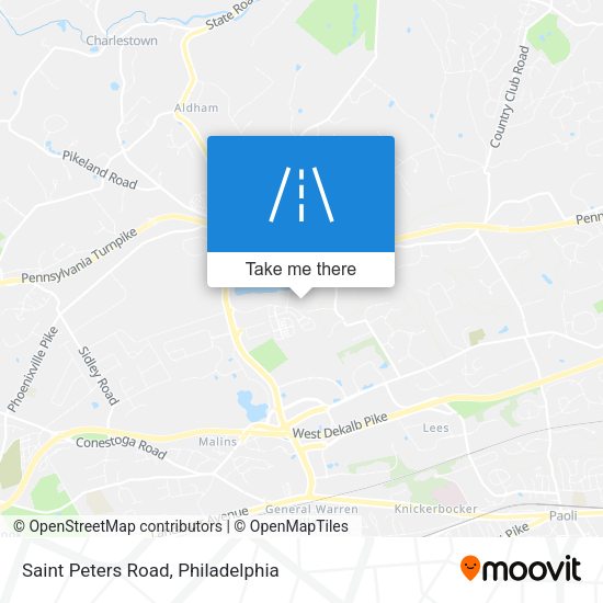Saint Peters Road map