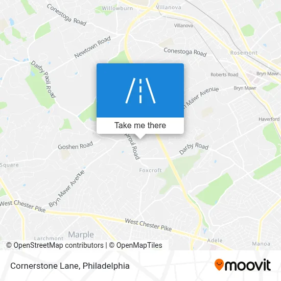 Cornerstone Lane map