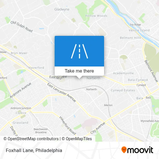 Foxhall Lane map