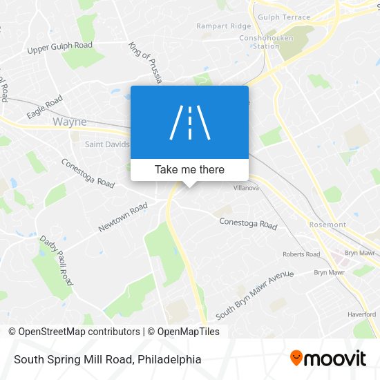 South Spring Mill Road map