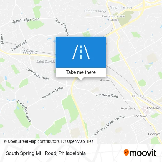 South Spring Mill Road map