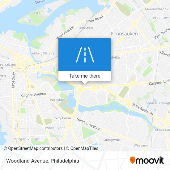 Mapa de Woodland Avenue