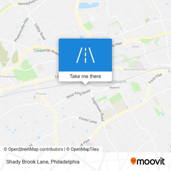 Shady Brook Lane map