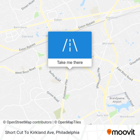 Short Cut To Kirkland Ave map