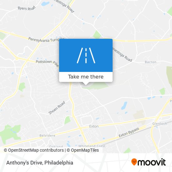 Anthony's Drive map