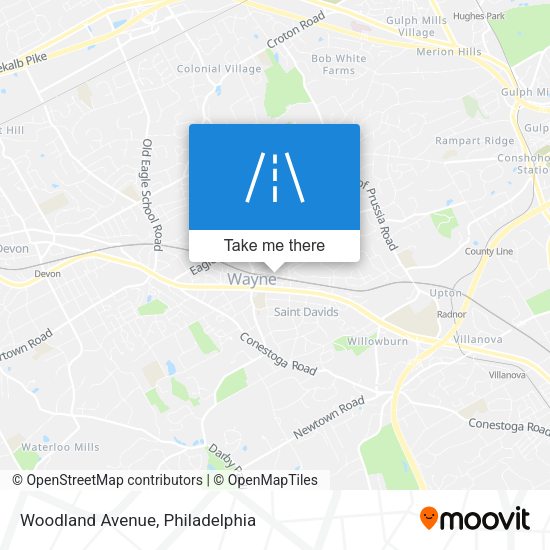 Mapa de Woodland Avenue