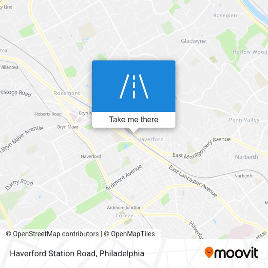 Haverford Station Road map