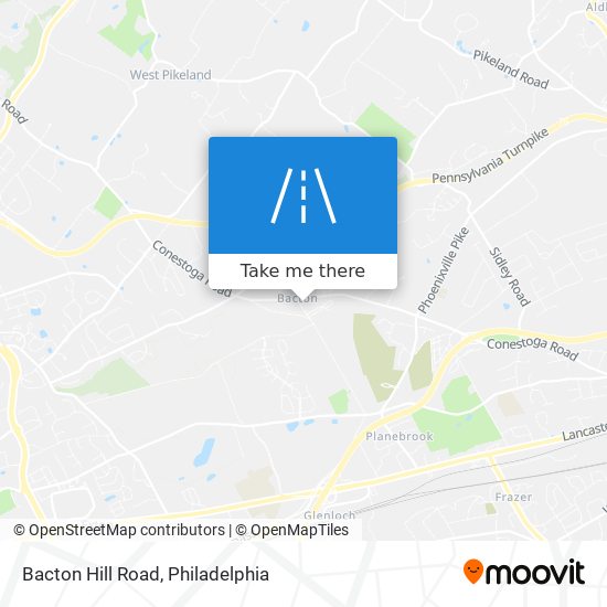 Bacton Hill Road map