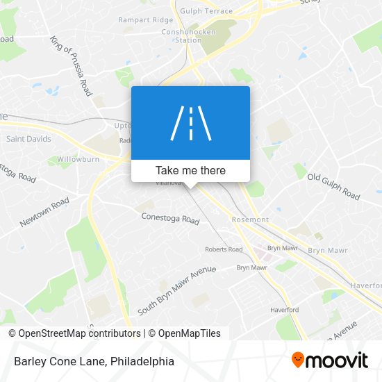 Barley Cone Lane map