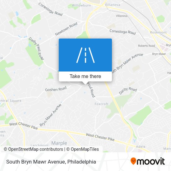 South Bryn Mawr Avenue map