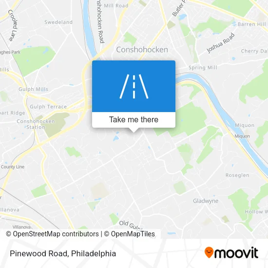 Pinewood Road map