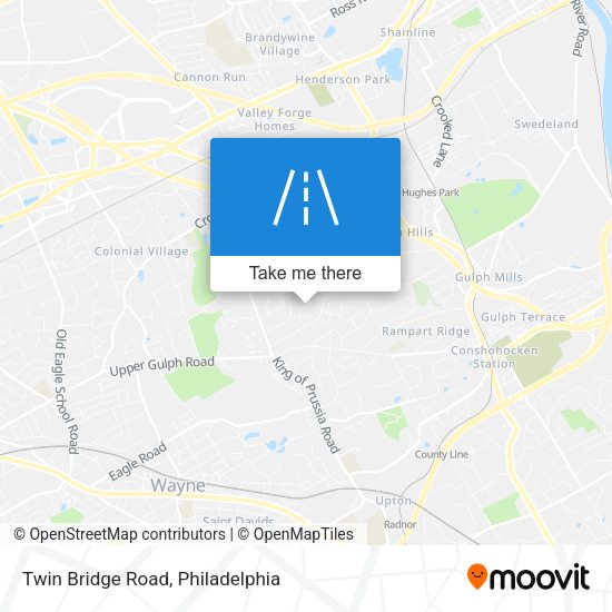 Twin Bridge Road map