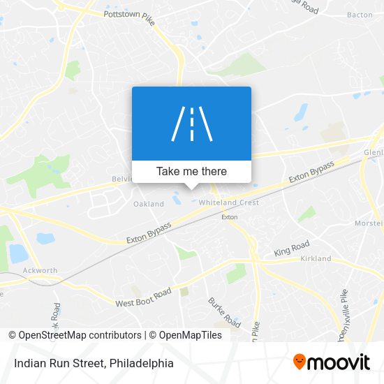 Indian Run Street map