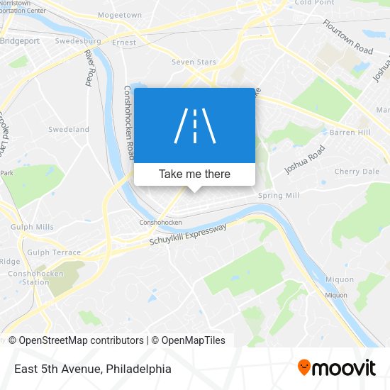 East 5th Avenue map