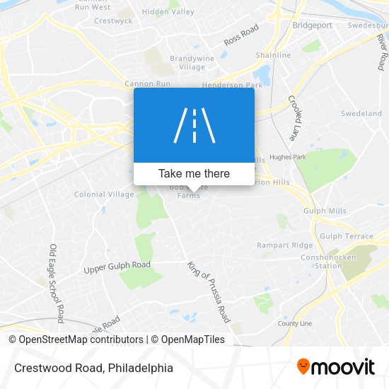Crestwood Road map